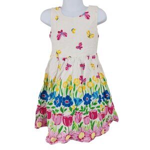 Girls Toddler Sugar Pocket Floral Spring Easter Dress 4/5 Butterflies Bow Back